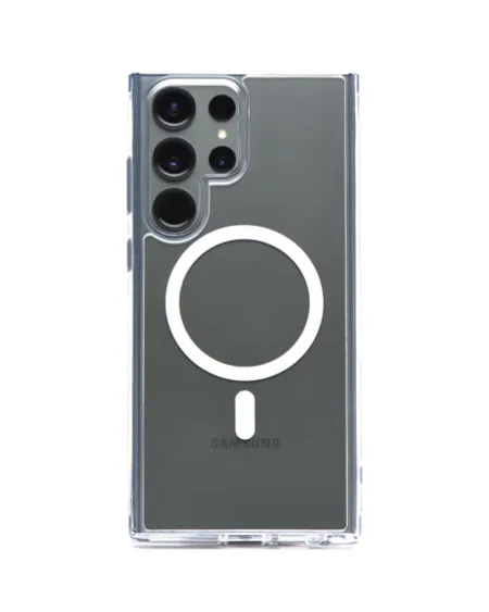 Чехол-накладка Keephone Hybrid Pro MagSafe для Samsung Galaxy S24 Ultra пластиковый (прозрачный)