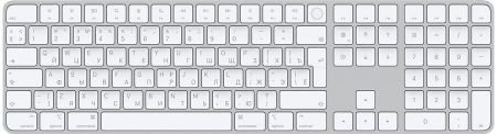 Беспроводная клавиатура Apple Magic Keyboard with Touch ID and Numeric Keypad русская (белый) (MK2C3)