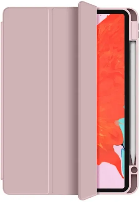 Чехол-книжка Mosbros для Apple iPad Air 13 (2024)/Air 13 (2025) (полиуретан с подставкой/отсек для стилуса) (розовый)