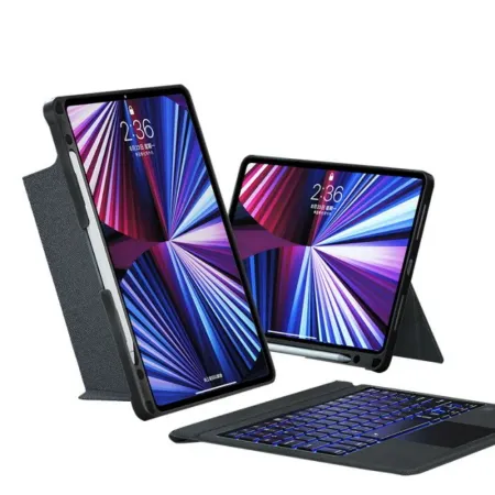 Чехол-клавиатура WIWU Mag Touch Keyboard для Apple iPad 10 (2022)/iPad 11 (2025) русская раскладка (черный)