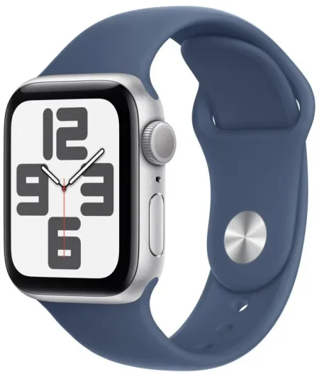 Смарт-часы Apple Watch SE (2024) 40mm Silver Aluminium Case with Denim Sport Band (S/M)