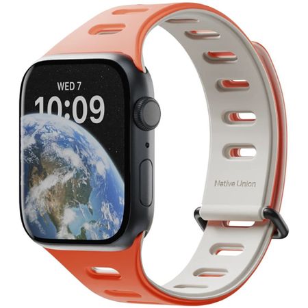 Ремешок для умных часов Native Union для Apple Watch Magnetic 38/40/41 мм оранжево-серый