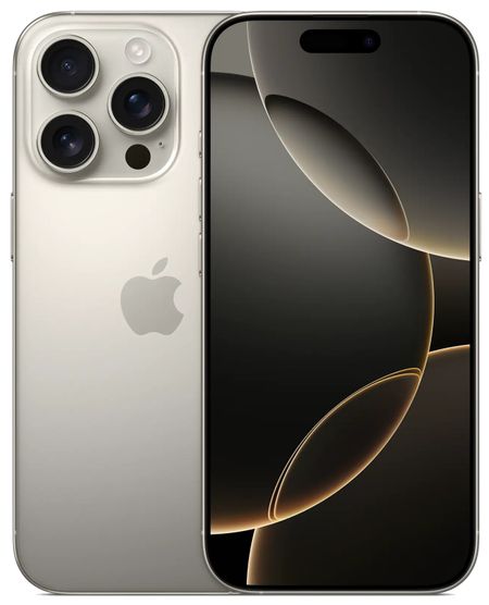 Смартфон Apple iPhone 16 Pro 128 ГБ MYNG3ZD/A «Натуральный титан» (nanoSIM+nanoSIM, без RuStore)