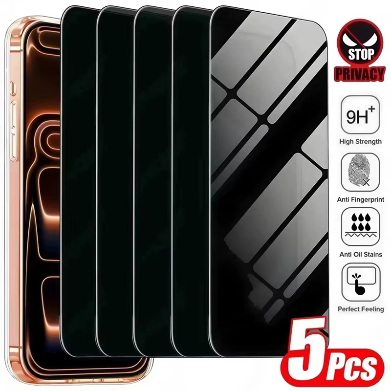 1-5Pcs Full Cover Privacy Anti-spy Screen Protector For iPhone 18 Pro Max Anti-peeping Glass iPhone 18 Pro 18pro iphone18promax